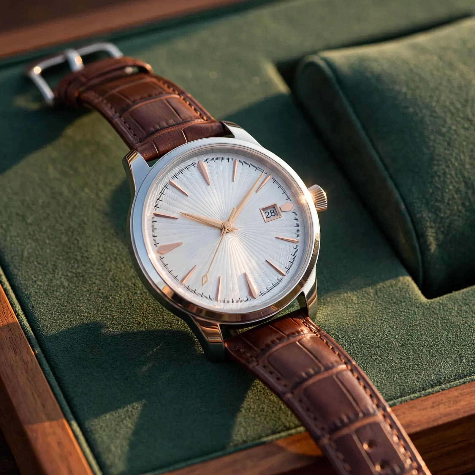 Podgląd: 40mm White Sunray Dress Watch
